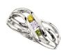 Picture of Silver 1 to 4 Round Stones Mother's Ring