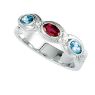 Picture of Silver 1 to 5 Oval Stones Mother's Ring