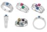 Picture of Silver 1 to 5 Round Stones Mother's Ring