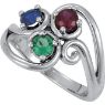 Picture of Silver 1 to 5 Round Stones Mother's Ring