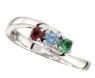 Picture of Silver 1 to 5 Round Stones Mother's Ring