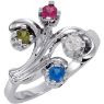 Picture of Silver 1 to 5 Round Stones Mother's Ring