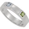 Picture of Silver 1 to 5 Square Stones Mother's Ring