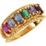 Picture of Silver 1 to 6 Oval Stones Mother's Ring