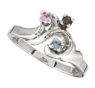 Picture of Silver 1 to 6 Round Stones Mother's Ring