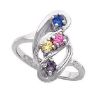 Picture of Silver 1 to 7 Round Stone Mother's Ring