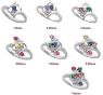 Picture of Silver 1 to 7 Round Stones Mother's Ring