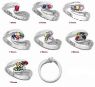 Picture of Silver 1 to 7 Round Stones Mother's Ring