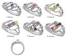 Picture of Silver 1 to 6 Round Stones Mother's Ring