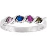 Picture of Silver 2 to 5 Round Stone Mother's Ring