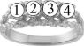 Picture of A. 1 to 6 Round SIMULATED Stones Mother's Ring