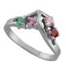 Picture of E. 1 to 5 Round SIMULATED Stones Mother's Ring