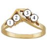 Picture of E. 1 to 5 Round SIMULATED Stones Mother's Ring