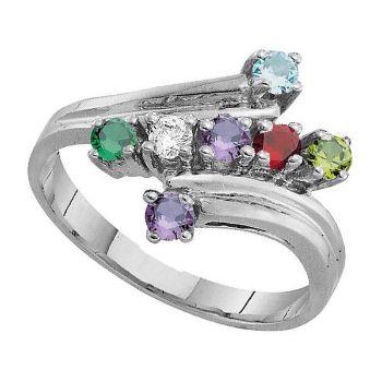 Picture of G. 2 to 7 Round SIMULATED Stones Mother's Ring