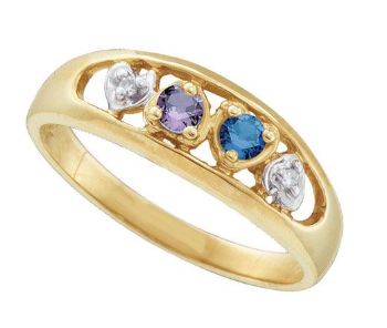 Picture of H. 2 to 6 Round GENUINE Stones Mother's Ring