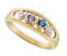 Picture of H. 2 to 6 Round GENUINE Stones Mother's Ring