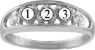 Picture of H. 2 to 6 Round GENUINE Stones Mother's Ring