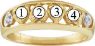 Picture of H. 2 to 6 Round GENUINE Stones Mother's Ring