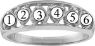 Picture of H. 2 to 6 Round GENUINE Stones Mother's Ring