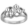 Picture of K. 2 to 7 Round GENUINE Stones Mother's Ring
