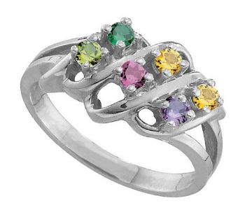 Picture of K. 2 to 7 Round SIMULATED Stones Mother's Ring