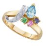 Picture of L. 2 to 7 Round GENUINE Stones Mother's Ring