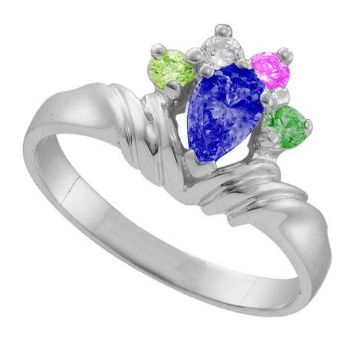 Picture of M. 2 to 8 Round GENUINE Stones Mother's Ring