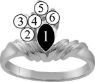 Picture of M. 2 to 8 Round SIMULATED Stones Mother's Ring
