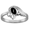 Picture of N. 3 to 9 Round GENUINE Stones Mother's Ring