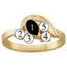 Picture of N. 3 to 9 Round SIMULATED Stones Mother's Ring