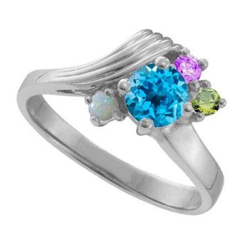 Picture of O. 2 to 9 Round SIMULATED Stones Mother's Ring