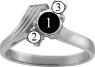 Picture of O. 2 to 9 Round SIMULATED Stones Mother's Ring