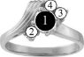 Picture of O. 2 to 9 Round SIMULATED Stones Mother's Ring