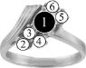Picture of O. 2 to 9 Round SIMULATED Stones Mother's Ring