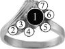 Picture of O. 2 to 9 Round SIMULATED Stones Mother's Ring