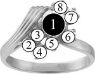 Picture of O. 2 to 9 Round SIMULATED Stones Mother's Ring