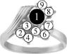 Picture of O. 2 to 9 Round SIMULATED Stones Mother's Ring