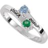 Picture of Silver 1 to 4 Stones/Names Engravable Mother Ring