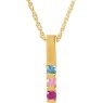 Picture of Silver 1 to 5 Round Stones Mother's Pendant
