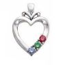 Picture of Silver 1 to 5 Round Stones Mother's Pendant