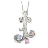 Picture of Silver 1 to 5 Round Stones Mother's Pendant