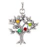 Picture of Silver 1 to 9 Stones Mother's Tree Pendant