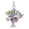 Picture of Silver 1 to 9 Stones Mother's Tree Pendant