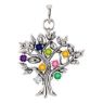 Picture of Silver 1 to 9 Stones Mother's Tree Pendant