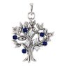 Picture of Silver 1 to 9 Stones Mother's Tree Pendant