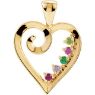Picture of Gold 1 to 6 Stones Mother's Pendant