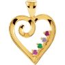 Picture of Gold 1 to 6 Stones Mother's Pendant
