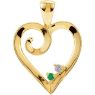 Picture of Gold 1 to 6 Stones Mother's Pendant