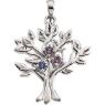 Picture of Gold 1 to 9 Stones Mother's Tree Pendant