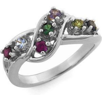 Picture of O. 1 to 7 stones Mother's Ring